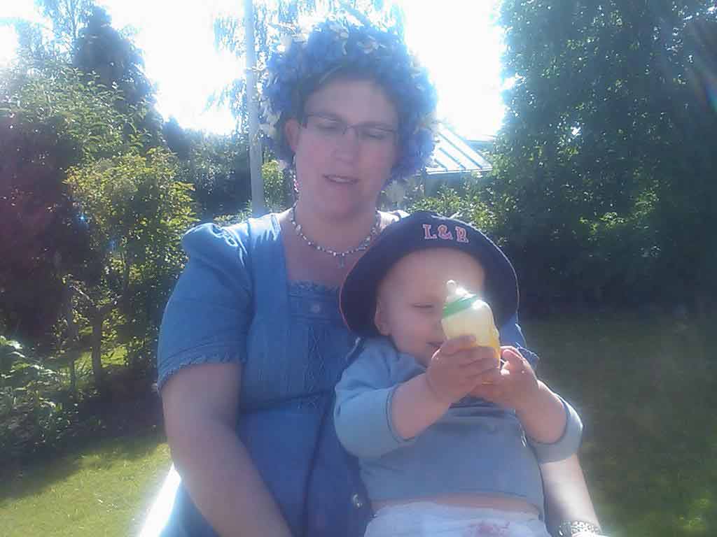 Helena med lille Jonathan